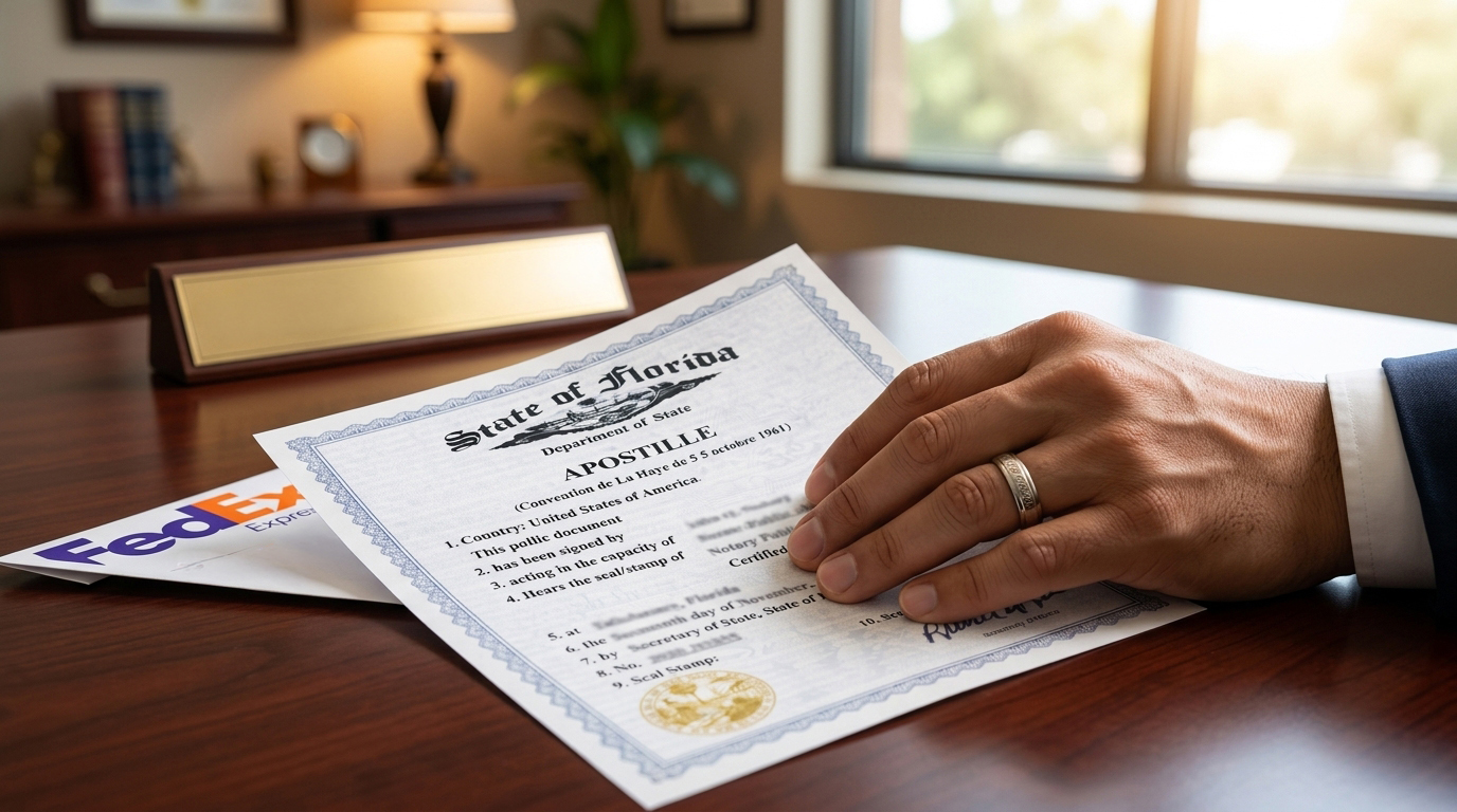 Reviewing documents for apostille eligibility in Broward County
